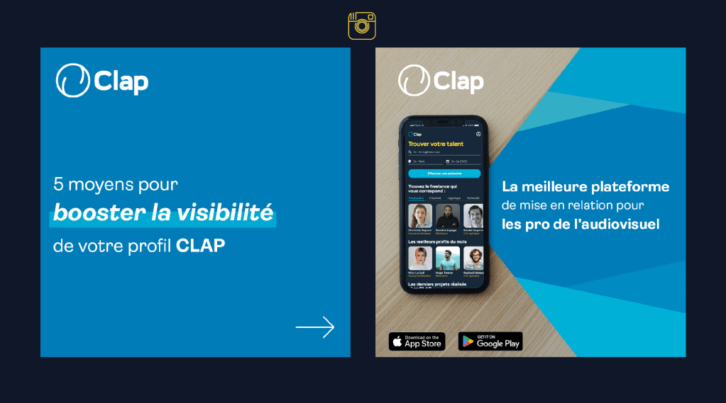 clap - post insta